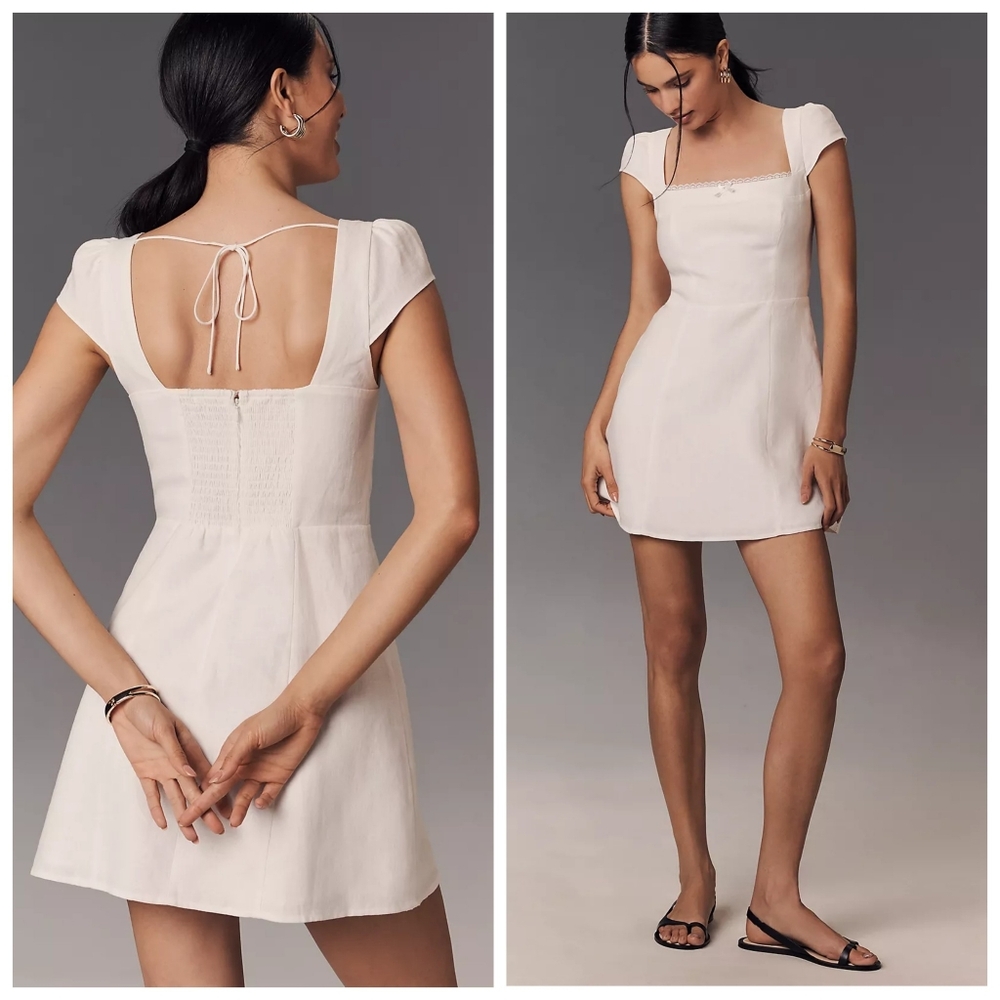 Reformation Loula Linen Mini Dress